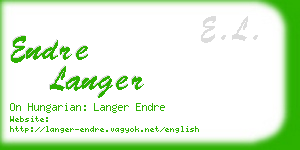 endre langer business card